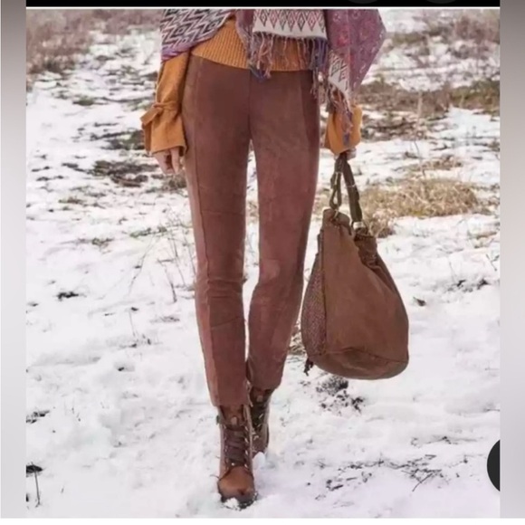 Sundance Pants - Sundance Atlee Luxe Moto Pants in Cognac, 14, EUC